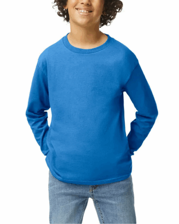 Kids Custom Long Sleeve Tee Shirts - G5400B Youth - Image 3