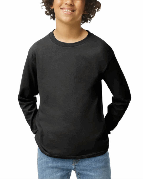 Kids Custom Long Sleeve Tee Shirts - G5400B Youth - Image 2